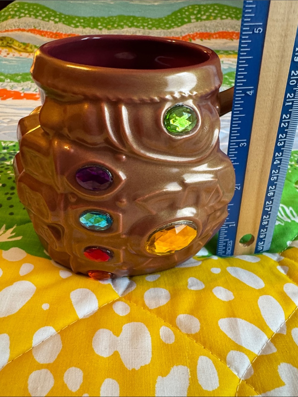Disney Store Marvel Mug Avengers Thanos Infinity Gauntlet Jeweled Mug - Picture 12 of 13
